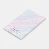 Monogram Stijlvolle Pastel Regenboog Post-it® Notes (Schuin)