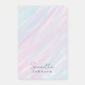 Monogram Stijlvolle Pastel Regenboog Post-it® Notes (Voorkant)