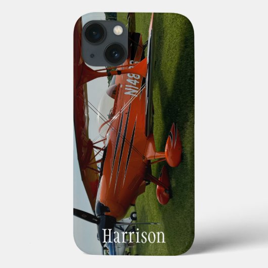 Monogram stijlvolle rode vliegtuig foto, Luchtvaar Case-Mate iPhone Case (Achterkant)