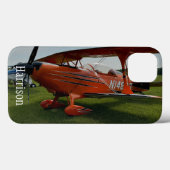 Monogram stijlvolle rode vliegtuig foto, Luchtvaar Case-Mate iPhone Case (Achterkant (horizontaal))