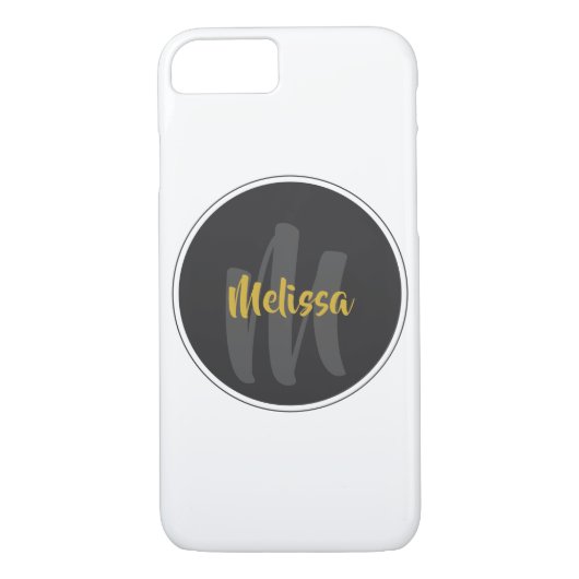 monogram stijlvolle sjabloon Case-Mate iPhone case (Achterkant)