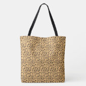 Monogram & Stijlvolle Tijgerprint & Poot Tote Bag (Achterkant)