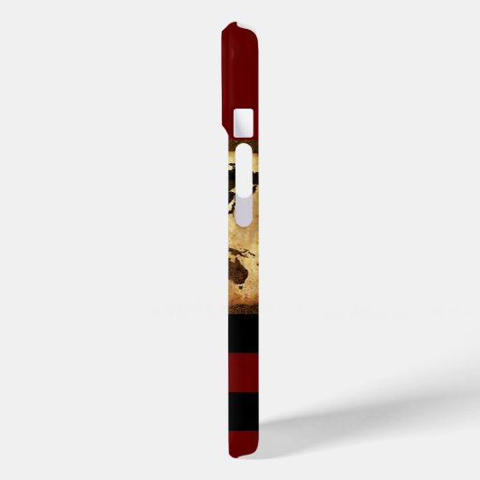 Monogram stijlvolle wereldkaart Case-Mate iPhone case (Achterkant / Links)