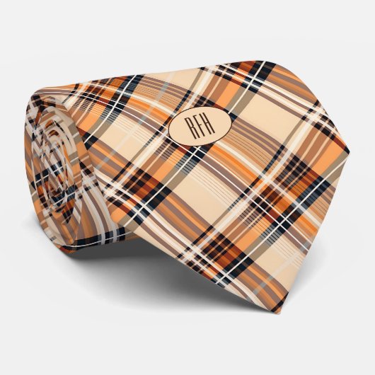 Monogram stijlvolle zomer diagonale ruit halsdoek stropdas (Opgerold)