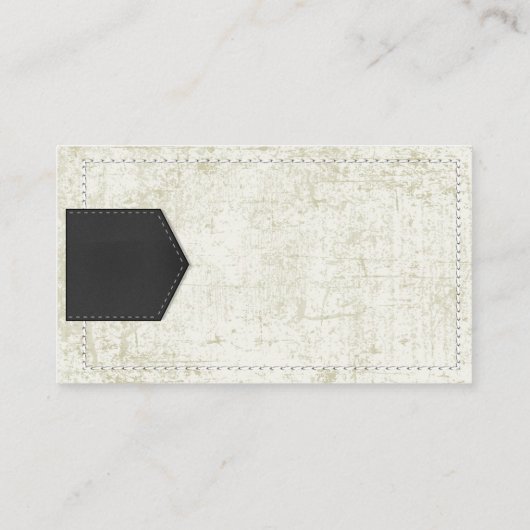 Monogram | Stitulair verrijkt leder Visitekaartje (Achterkant)