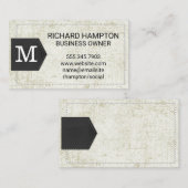 Monogram | Stitulair verrijkt leder Visitekaartje (Voorkant / Achterkant)