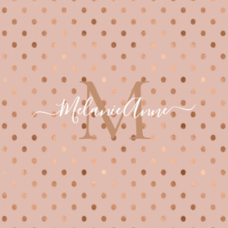 Monogram Stof Roze Folie Gouden Stippen Cadeaudoosje