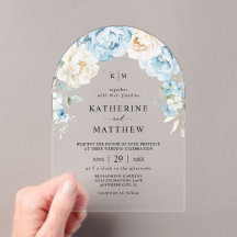 Monogram Stofblauw Champagnetint Ivoor Bloemige Br