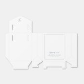 Monogram Stoffig Blauw Elegant Bruiloft Dank u Bedankdoosjes (Uitgevouwen)