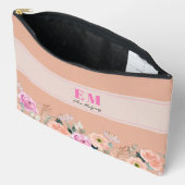Monogram stoffig roze bloemig etui (Open)