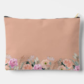 Monogram stoffig roze bloemig etui (Achterkant)
