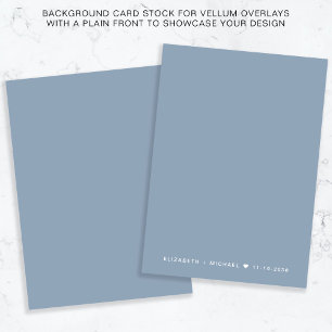 Monogram stoffige blauwe achtergrond voor Vellum O Kaart