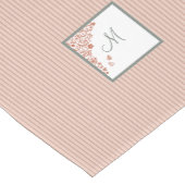 Monogram stofpervlape Stripe Terracotta Butterfly Medium Tafelloper (Hoek)