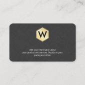 Monogram | Strak | Linnen | Goud Visitekaartje (Achterkant)
