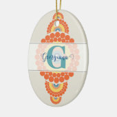 Monogram Stralende Egeïsche Zomer Siermandala Keramisch Ornament (Links)