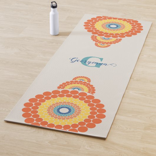 Monogram Stralende Egeïsche Zomer Siermandala Yogamat (In situ)