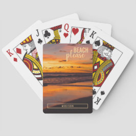 Monogram strand alsjeblieft Tropisch Sinaasappel z Pokerkaarten