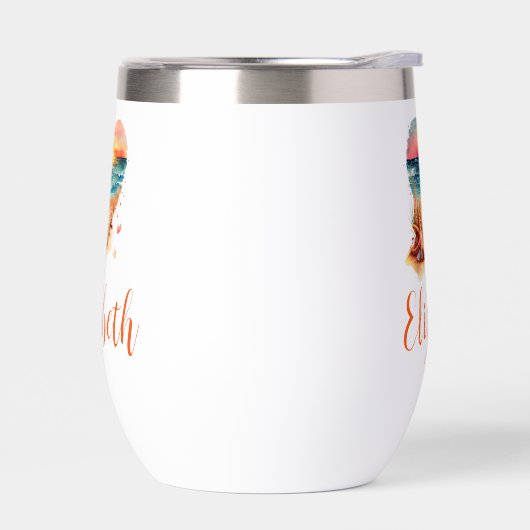 Monogram Strand Scène Bruidsmeisje Gift Bacheloret (Links)