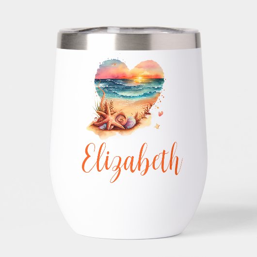 Monogram Strand Scène Bruidsmeisje Gift Bacheloret (Achterkant)