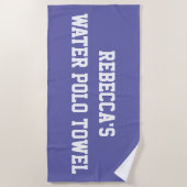Monogram strand Water Polo Swim Team Paars Strandlaken (Voorkant)