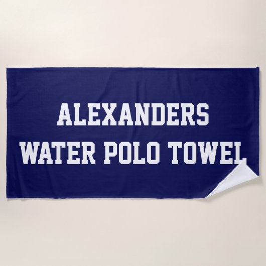 Monogram strand Water Polo Swim Team Towel Strandlaken (Voorkant)