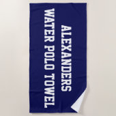 Monogram strand Water Polo Swim Team Towel Strandlaken (Voorkant)