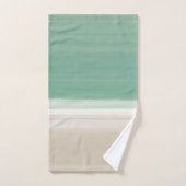 Monogram Strand Waterverf Ocean Modern Sand Bad Handdoek (Handdoek)