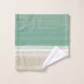Monogram Strand Waterverf Ocean Modern Sand Bad Handdoek (Wasdoekje)