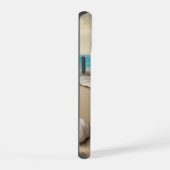 Monogram strand zonsondergang iPhone 15 case (Rechterkant)