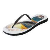 Monogram strand zonsondergang teenslippers (Schuin)