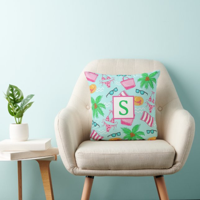 Monogram strandspullen kussen (Stoel)