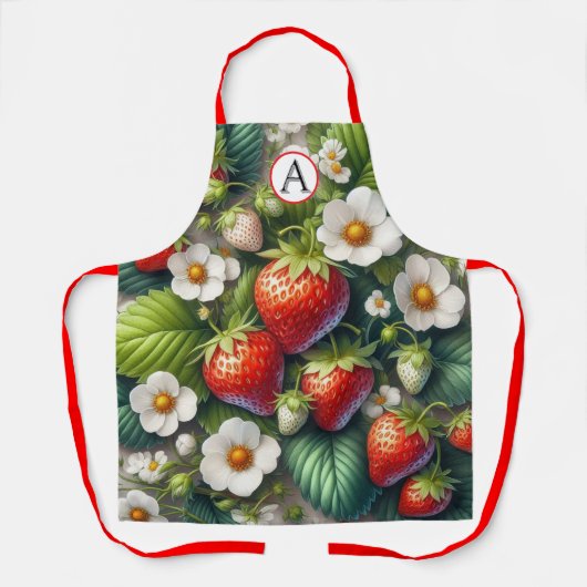 Monogram Strawberry All-Over Print Schort (Voorkant)