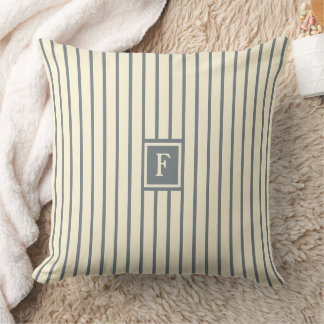 Monogram streep kussen