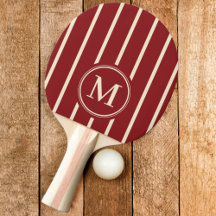 Monogram strepen diepe cranberrykleur