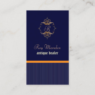 Monogram+strepen/doe-het-zelf-achtergrond Visitekaartje