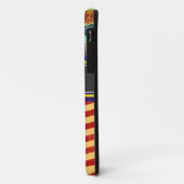monogram, strepen en uil Case-Mate iPhone case (Achterkant/links)