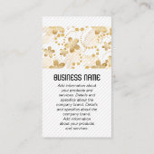 Monogram | Strepen | Gouden bloemmotief Visitekaartje (Achterkant)