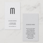 Monogram / Strepen (grijs) Visitekaartje (Voorkant / Achterkant)
