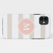 Monogram Stripe Iphone 5 Hoesje (Achterkant (horizontaal))