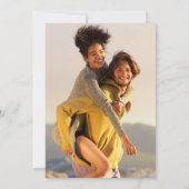 Monogram Stripe Wedding Couples Kaart (Achterkant)