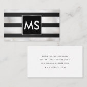 Monogram | Stripes | Bokeh Visitekaartje (Voorkant / Achterkant)