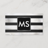 Monogram | Stripes | Bokeh Visitekaartje (Voorkant)