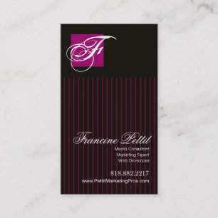 "Monogram Stripes" — Media Marketing Consultant Visitekaartje