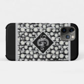 Monogram stripes voor zwarte en grijze pols Case-Mate iPhone case (Achterkant (horizontaal))