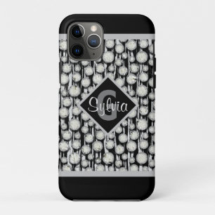Monogram stripes voor zwarte en grijze pols Case-Mate iPhone case