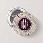 Monogram | stromend I Ronde Button 5,7 Cm (Voorkant /achterkant)