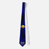 Monogram Stropdas Royal Blue (Voorkant)