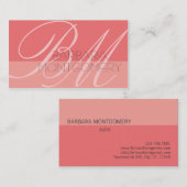 Monogram Stylist Mode Designer Visitekaartje (Voorkant / Achterkant)