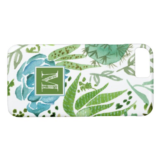 Monogram | Succulent veld I Case-Mate iPhone Case (Achterkant (Horizontaal))