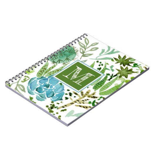 Monogram | Succulent veld I Notitieboek (Linkerzijde)